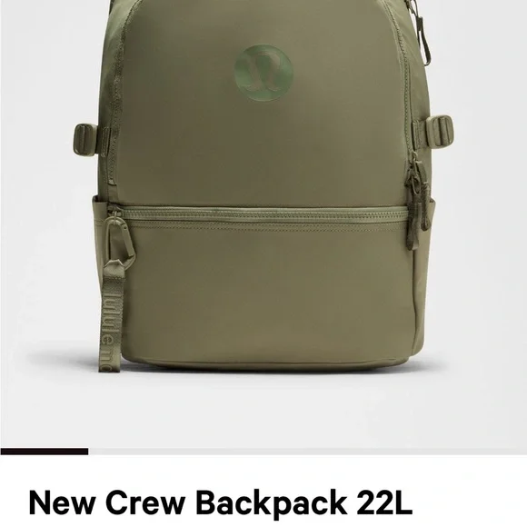 ? lululemon athletica ? NWOT New Crew Backpack, Bay Leaf (Olive Green) - 22L L Lululemon New Crew Backpack 22L BALF New | eBay main image 4